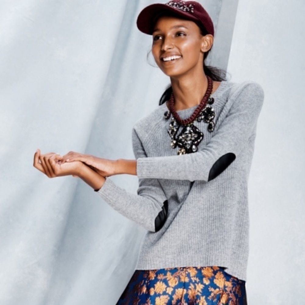 J. Crew | Wool Knit Elbow Patch Sweater size XS